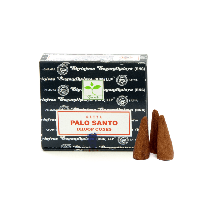 Satya Palo Santo Incense (Dhoop) Cones - 12 Cones Pack - Auric Blends